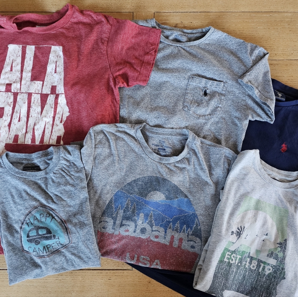 Graphic Tees Collection - Red, Gray, Blue